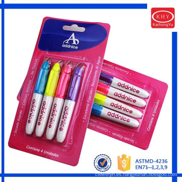 Blister card set colorful kids drawing washable textile markers